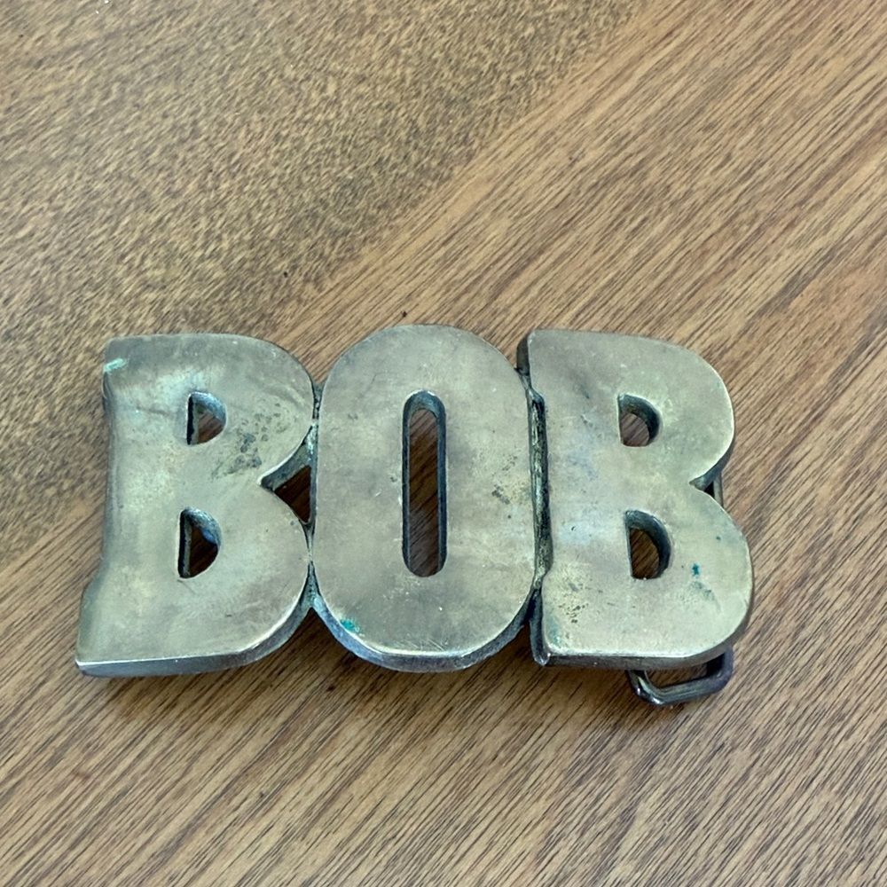 Vintage brass “BOB” buckle
